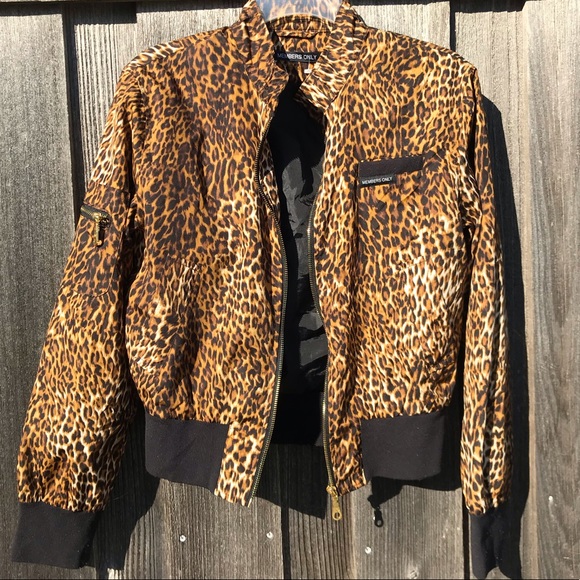 Members Only Jackets & Blazers - MEMBERS ONLY Leopard Animal Print Bomber Jacket